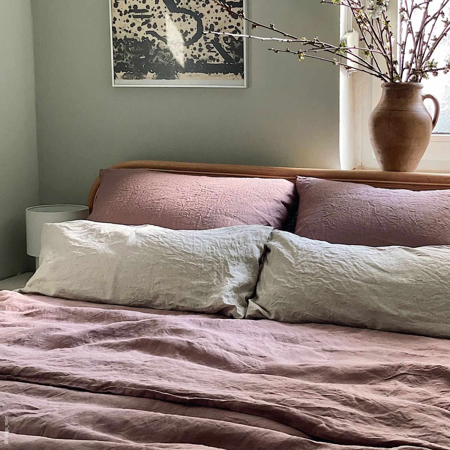 Ashes of Roses Linen Pillowcase
