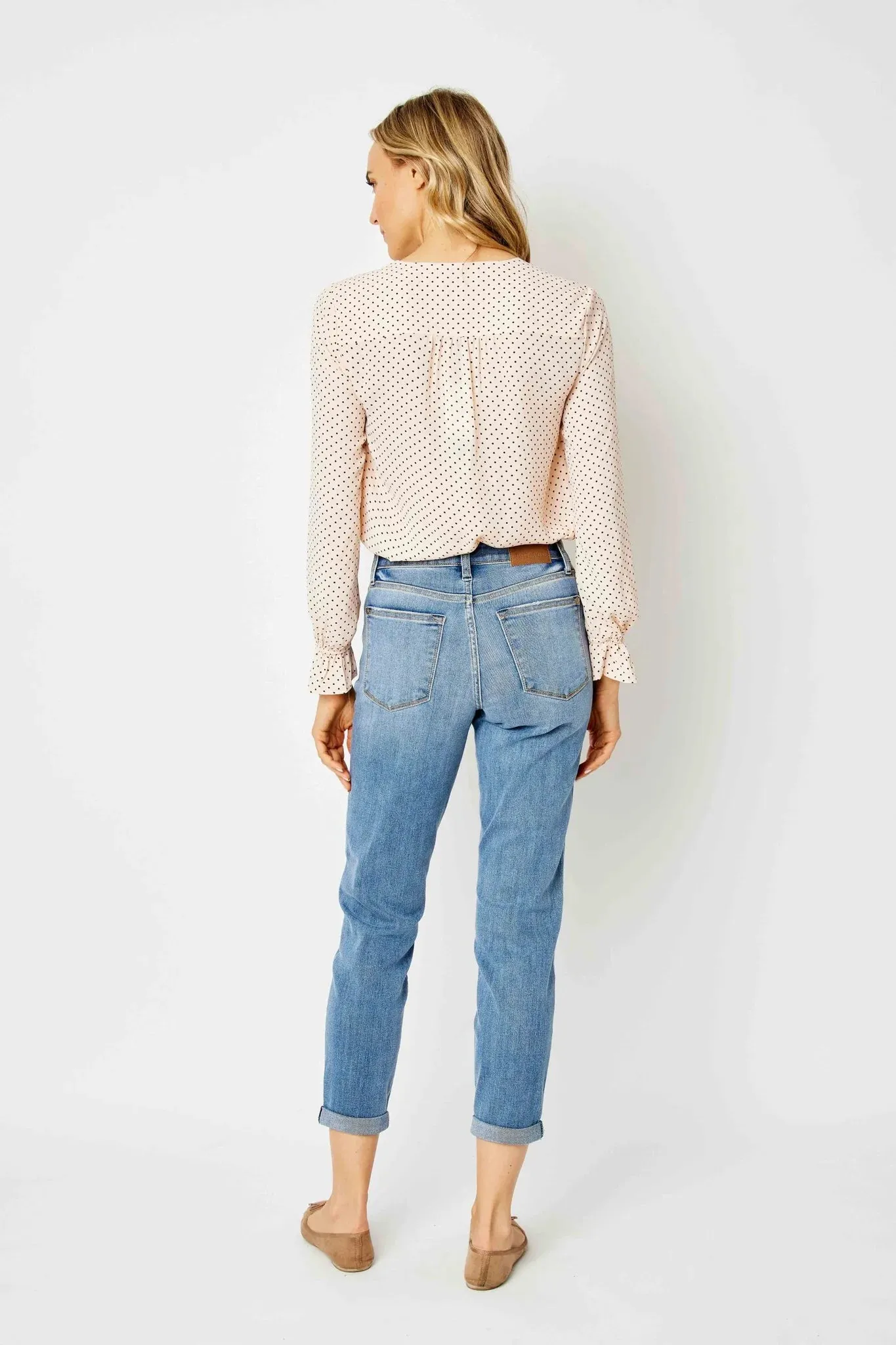 Judy Blue Mid-Rise Cuffed Slim Fit Jean