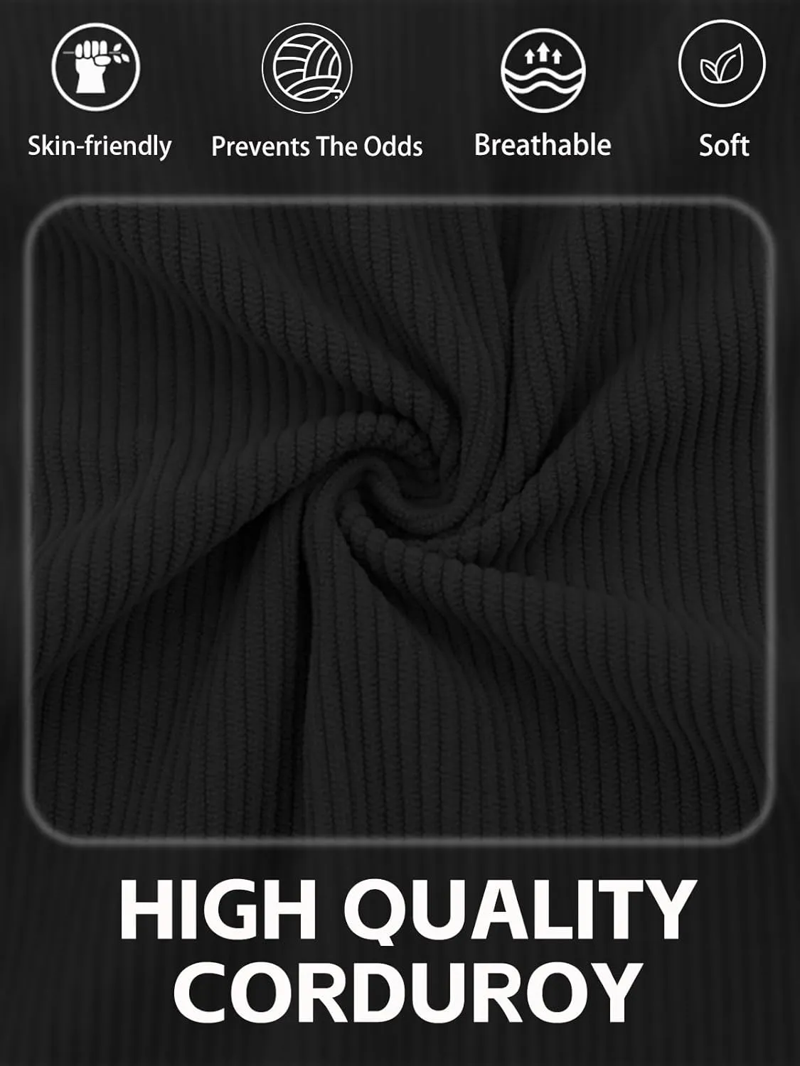 Men's Quarter Zipper Pullover Corduroy Crew Neck Sweatshirt Spring Autumn Casual Knit Long Sleeve Polo Shirt
