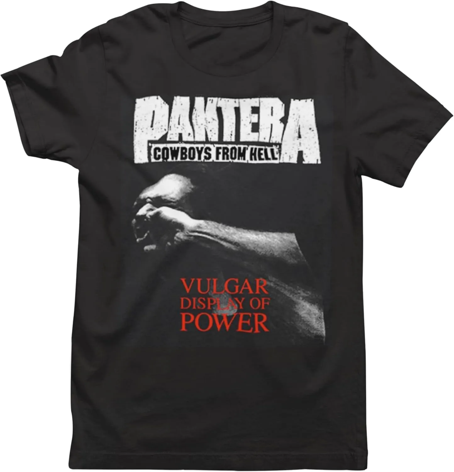 Pantera Vulgar Display Front & Back Print Adult Short Sleeve T Shirt Vintage Style Metal Rock Graphic Tee