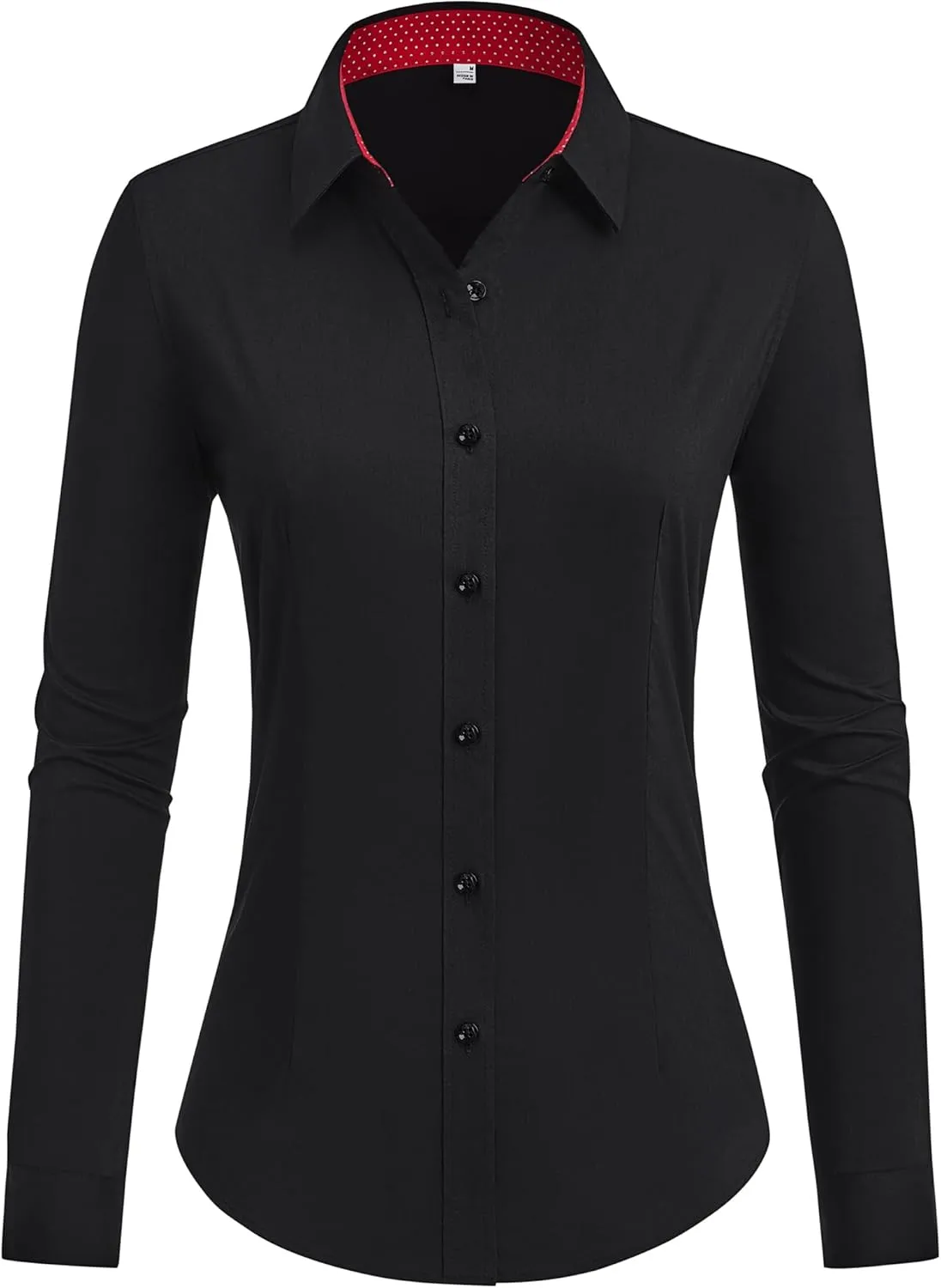 siliteelon Button Down Shirts for Women Dress Shirts Cotton Long Sleeve Shirts for Women Wrinkle Free Stretch Work Blouse