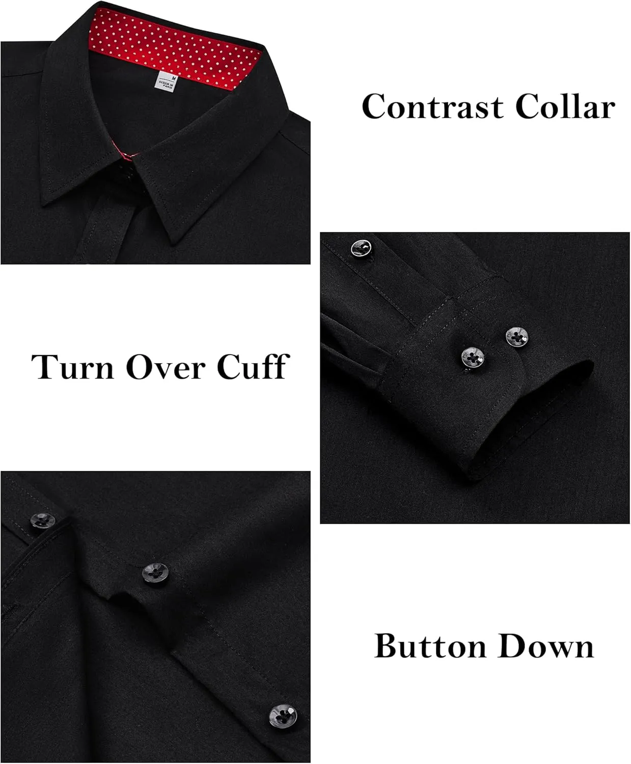 siliteelon Button Down Shirts for Women Dress Shirts Cotton Long Sleeve Shirts for Women Wrinkle Free Stretch Work Blouse
